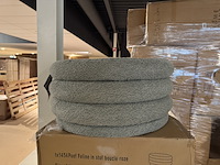 Poef, bouclegroen stof - afbeelding 2 van  5