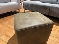 Poef / hocker sitdesign, olive groen - afbeelding 3 van  5