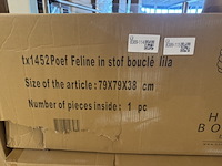 Poef, home bound by ky, feline, boucé lila - afbeelding 6 van  6