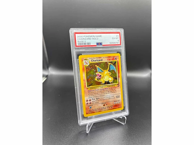 Pokemon - 1 graded card - charizard #4 foil - psa 6 - wotc - afbeelding 3 van  4
