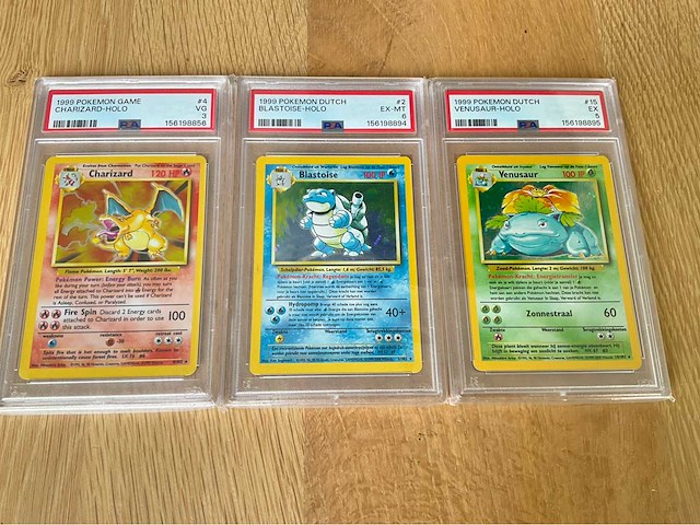 Pokemon - 1 graded card’s - charizard - blastoise - venusaur - psa 6 - wotc - afbeelding 1 van  7