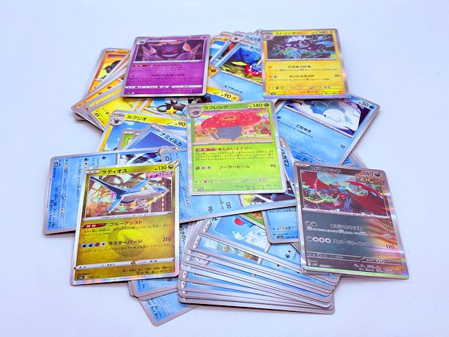 Pokemon japan - shiny holo en normale kaarten, ca. 100 kaarten - afbeelding 1 van  3