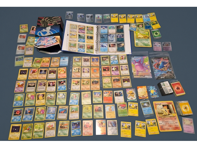 Pokémon kaarten, vele vintage kaarten en gevulde verzamelmap - afbeelding 1 van  27