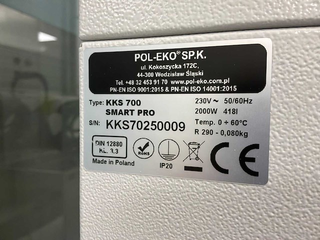 Pol-eko kks 700 smart pro laboratorium klimaatkamer - afbeelding 5 van  6