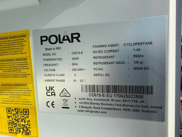Polar - 615l ongebruikt - vriezer - afbeelding 6 van  6