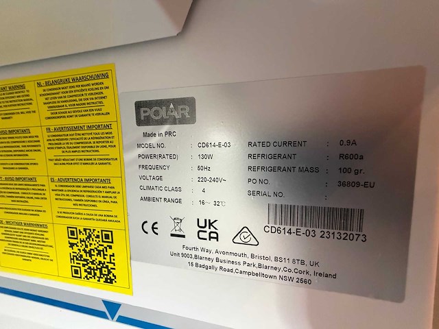 Polar cd-614-e-03 koelkast - afbeelding 6 van  6