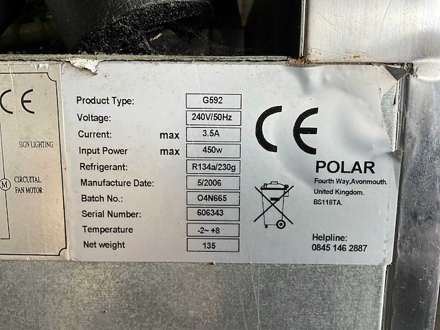 Polar g592 koelkast - afbeelding 5 van  5