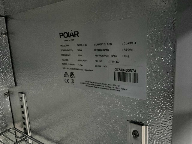 Polar gl006-e-08 glasdeur barkoeling - afbeelding 7 van  7