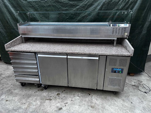 Polar koelwerkbank & saro saladiere - afbeelding 1 van  7