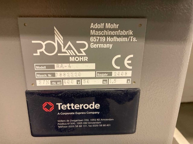 Polar mohr 115 xt papier snijmachine - afbeelding 17 van  20