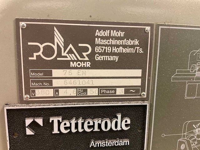 Polar mohr 76em papier snijmachine - afbeelding 12 van  12