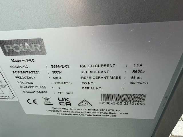 Polar ongebruikt - 2 deurs - koelwerkbank - afbeelding 4 van  6