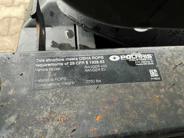 Polaris ranger electric ev 400 utv - afbeelding 19 van  26