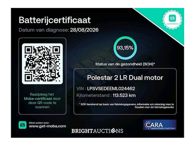 Polestar 2 long range dual motor launch edition 78 kwh 2021 (origineel-nl), n-410-kr - afbeelding 35 van  37