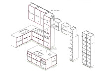 Poliform spa - artex - interieur o.a. luxe keukenopstelling, inloopkledingkast en boekenwand - afbeelding 1 van  8