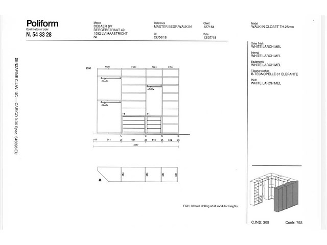 Poliform spa - artex - interieur o.a. luxe keukenopstelling, inloopkledingkast en boekenwand - afbeelding 6 van  8
