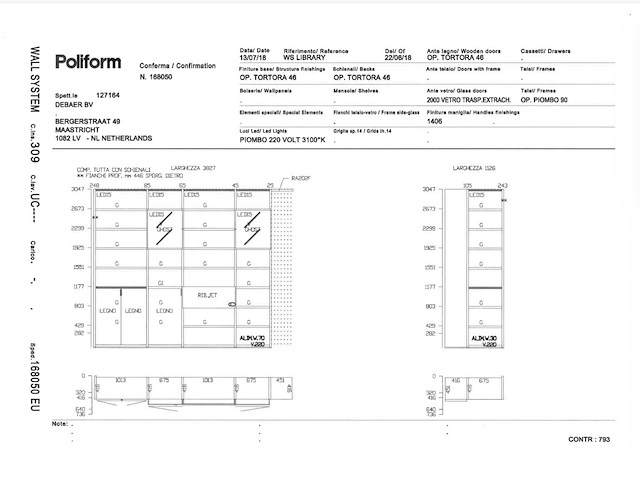 Poliform spa - artex - interieur o.a. luxe keukenopstelling, inloopkledingkast en boekenwand - afbeelding 7 van  8