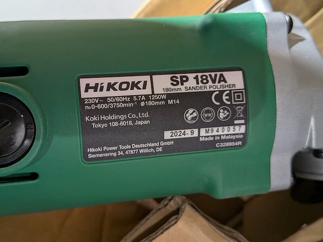 Polijstmachine, hikoki, sp 18va - afbeelding 4 van  5