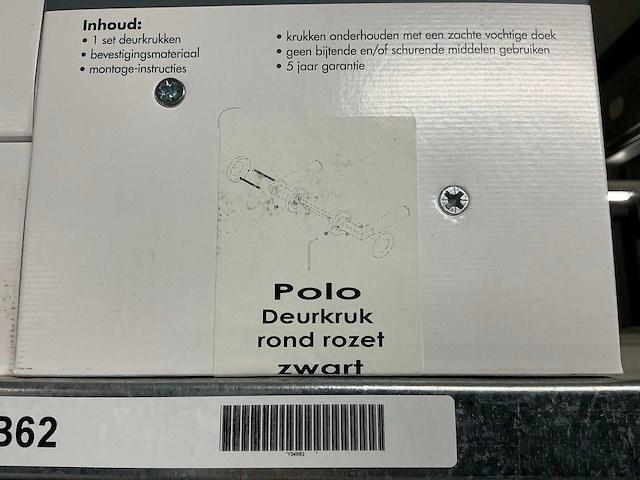 Polo rond rozet deurkruk (12x) - afbeelding 6 van  6