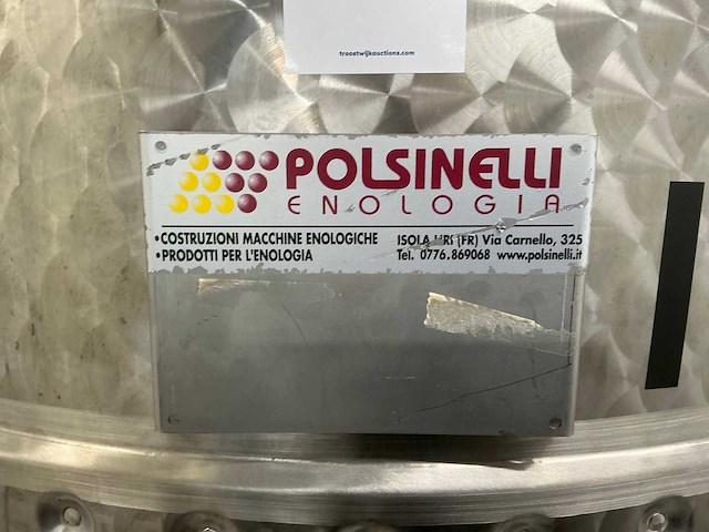 Polsinelli fermentatie ketel 1000liter dubbelwandig - afbeelding 5 van  7