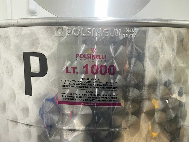 Polsinelli mixing tank 1000 liter - afbeelding 3 van  5