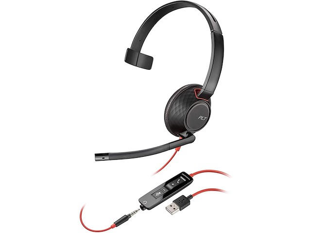 Poly blackwire c3215 headset bedraad hoofdband kantoor/callcenter zwart - afbeelding 1 van  5