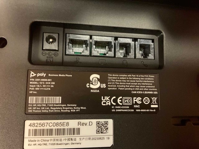 Poly ccx 350 voip telefoon (10x) - afbeelding 3 van  3