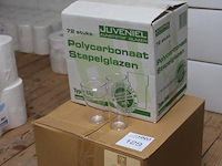 Polycarbonaat stapel en longdrink glazen in 2 dozen. 72 en 84 stuks. - afbeelding 2 van  3