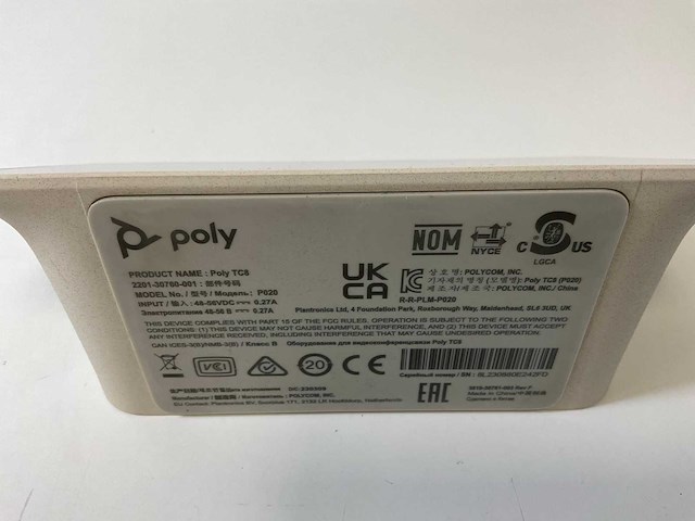 Polycom inc (p026-studioe70), video conference camera with poly tc8-p020 touch screen display controller (2x) - afbeelding 2 van  10