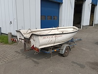 Polyester boot, pl39fish met boottrailer