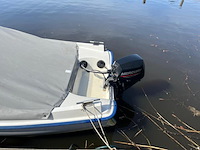 Polyester kajuitboot, kmv, met mercury f 15 el buitenboordmotor op pega boottrailer - afbeelding 12 van  31