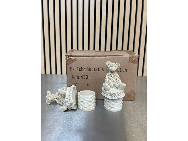 Polyester sieradendoosje met beer hoogte 13 cm (624x) - afbeelding 4 van  6