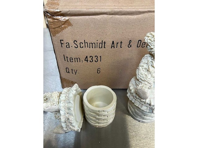 Polyester sieradendoosje met beer hoogte 13 cm (624x) - afbeelding 5 van  6