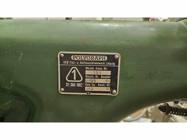 Polygraph / veb falz und heftmachinenwerk - 6514 - polygraph boek bind machine - afbeelding 12 van  14