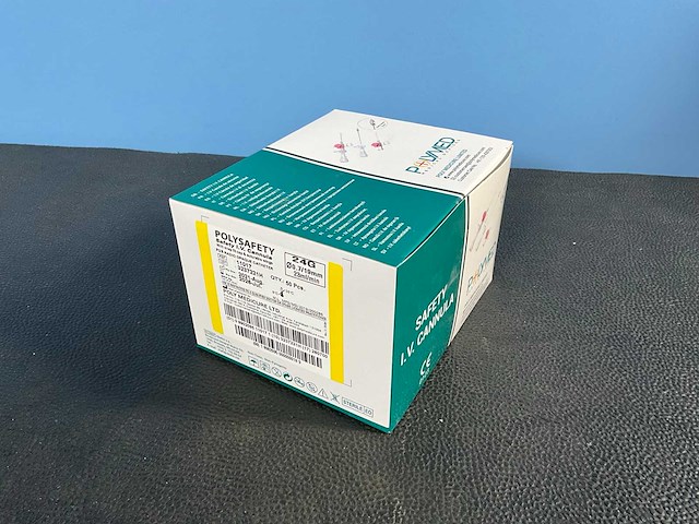 Polymed - veilige infuusnaalden - 24gx19mm (box/50) (50x) - afbeelding 2 van  6
