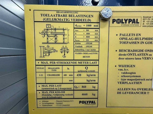 Polypal - draagarmstelling 3x33 - afbeelding 3 van  3