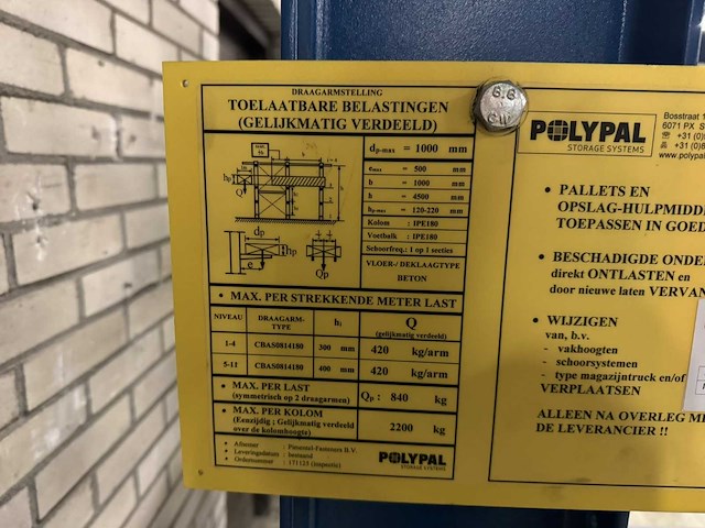 Polypal - draagarmstelling 3x33 - afbeelding 3 van  3
