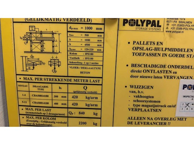 Polypal - draagarmstelling 3x33 - afbeelding 3 van  3
