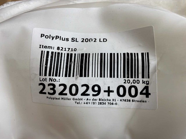 Polyplus sl 2002 ld zak kunststofgranulaat 20kilo - afbeelding 4 van  4
