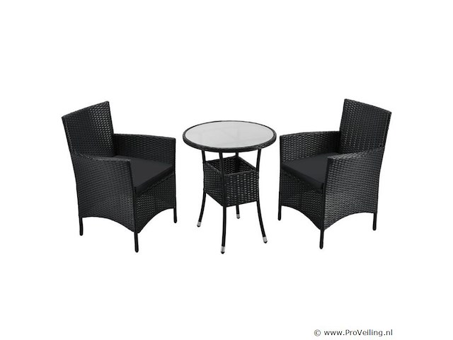 Polyrotan balkonset bayamo 3-delig - afbeelding 1 van  3