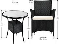 Polyrotan balkonset bayamo 3-delig - afbeelding 7 van  12