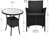 Polyrotan balkonset bayamo 3-delig - afbeelding 3 van  3