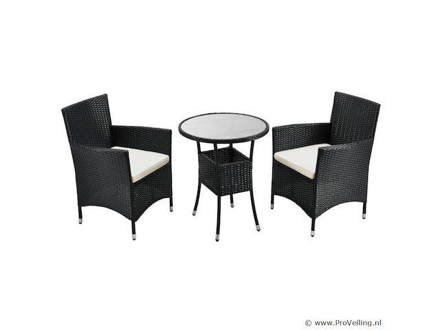 Polyrotan balkonset bayamo 3-delig - afbeelding 1 van  12