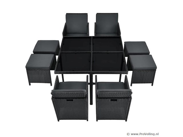 Polyrotan eetset baracoa l - afbeelding 9 van  14