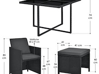 Polyrotan eetset baracoa l - afbeelding 11 van  14