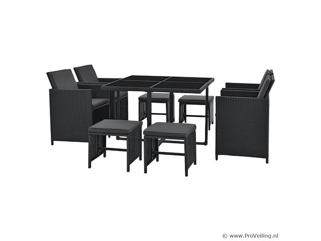 Polyrotan eetset baracoa l - afbeelding 3 van  14