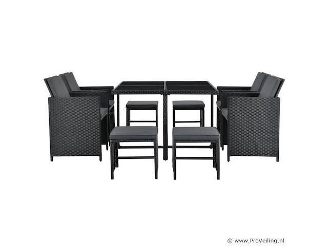 Polyrotan eetset baracoa l - afbeelding 8 van  14