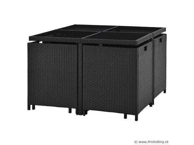 Polyrotan eetset baracoa l - afbeelding 10 van  14