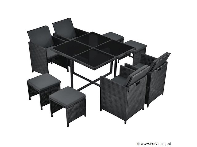 Polyrotan eetset baracoa l - afbeelding 1 van  14