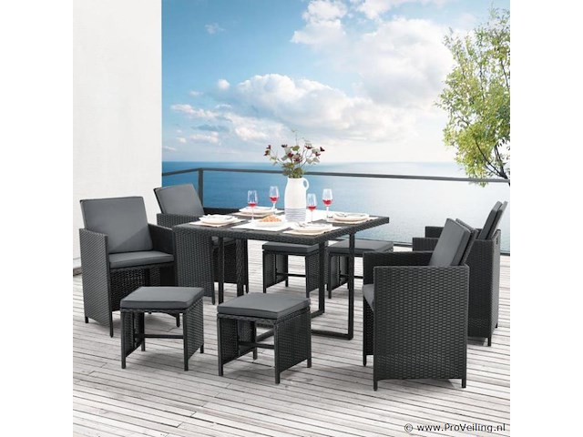 Polyrotan eetset baracoa l - afbeelding 7 van  14